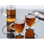 Madame Coco Taylar 4'lü Çay Fincanı Şeffaf Çömlek Desenli Tasarım 160 ml - Görsel 3