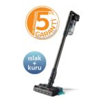 Philips Phılıps XC7053/01 7000 Serisi Aqua 25.2 V Kablosuz Dik Süpürge, PowerCyclone 12, TriActive Akıllı Başlık, 80 dk'ya Kadar Şarj, 3 Aşamalı Filtreleme,