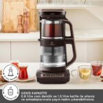 Karaca Çaysever Robotea Pro Connect 4 In 1 Konuşan Cam Çay Makinesi Walnut Brown - Görsel 2