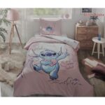 Özdilek Tek Kişilik Disney Lisanslı Lastikli Çarşaf Çocuk Nevresim Takımı Stitch Aloha Mint - Görsel 2