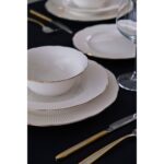 Tabak Evi Porselen Ilay Yemek Takımı Altın Yaldızlı 6 Kişilik 24 Parça - Görsel 3