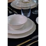 Tabak Evi Porselen Ilay Yemek Takımı Altın Yaldızlı 6 Kişilik 24 Parça - Görsel 4