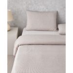 English Home Linework Kolay Ütülenir Tek Kişilik Nevresim Takımı 160X220 cm Açık Mürdüm - Görsel 2