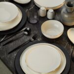 Aryıldız Lima Platin 30 Parça 6 Kişilik Beyaz Yaldızlı Porselen Yemek Takımı Modern Tasarım