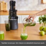 Karaca Fresh Press Slow Juicer Yavaş Sıkım Katı Meyve Sıkacağı Antrasit - Görsel 3