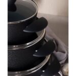 Madame Coco Titanium 7 Parça Tencere Seti Opus - Siyah - Görsel 3