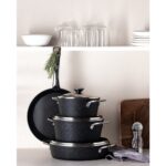 Madame Coco Titanium 7 Parça Tencere Seti Noir  - Siyah