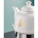 Madame Coco Montes Çaydanlık Takımı - 1000 ml - 2500 ml - Beyaz/Gold - Görsel 3