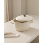 Madame Coco Salentino Derin Tencere - Beyaz - 22 cm - Görsel 2