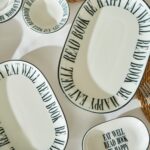 Bella Maison Book Lovers Porselen 26 Parça 6 Kişilik Kahvaltı Takımı Siyah - Görsel 3