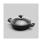 Hisar Optima Ares Titanyum Basık Tencere 26 cm Siyah