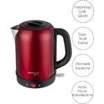 Awox Fresco 2'si 1 Arada Paslanmaz Çelik Çay Makinesi & Su Isıtıcı kettle - Görsel 3