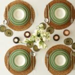 Bella Maison Monica Stoneware 12 Parça 4 Kişilik Yemek Takımı Yeşil