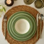 Bella Maison Monica Stoneware 12 Parça 4 Kişilik Yemek Takımı Yeşil - Görsel 2