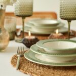 Bella Maison Monica Stoneware 12 Parça 4 Kişilik Yemek Takımı Yeşil - Görsel 4