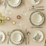 Bella Maison Vintage Porselen 24 Parça 6 Kişilik Yemek Takımı Mavi - Görsel 2