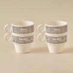 Bella Maison Merci Seramik Espresso 4'lü Kahve Fincanı Seti Siyah (105 cc)