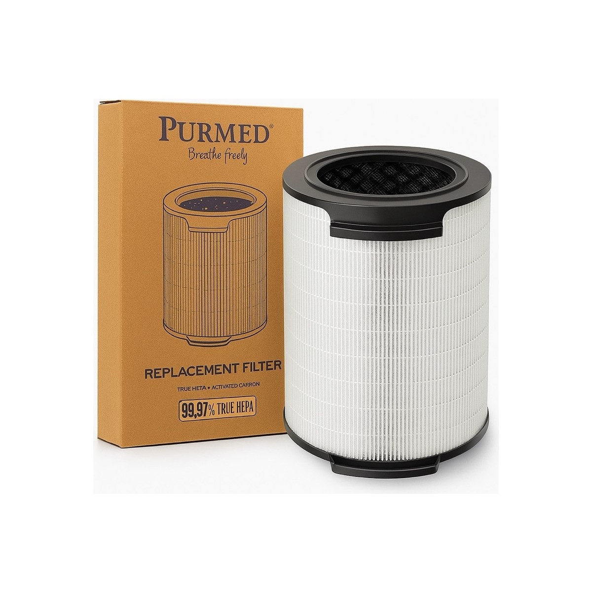 110001132088369.jpg Purmed Philips 1000 Serisi AC1711 / AC1715 Uyumlu FY1700/30 H13 HEPA + Aktif Karbon Filtre – Yedek Filtre Seti - Görsel 1