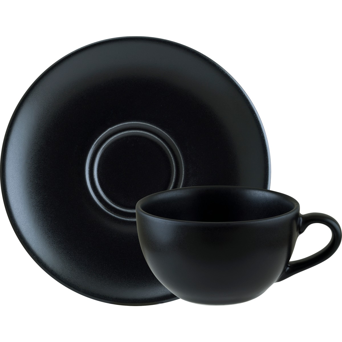 110001132155838.jpg Bonna Notte Rita 2 Fincan 2 Tabak 250 cc Cappucino Porselen Fincan Seti - Görsel 1