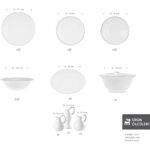 Karaca Fine Pearl Fame 55 Parça 12 Kişilik Yemek Takımı Platin - Görsel 2