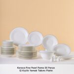 Karaca Fine Pearl Fame 55 Parça 12 Kişilik Yemek Takımı Platin - Görsel 3