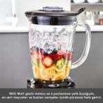 Karaca Dijital Ekran Inox Smoothıe Blender 1800 W - Görsel 4