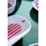 Acar Birdie 6 Kişilik 21 Parça Desenli Pembe Seramik Kahvaltı Takımı - Görsel 5
