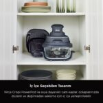 Ninja Crıspi 4-In-1 Taşınabilir Cam Hazneli Pişirme Sistemi - Gri - Görsel 3