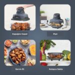 Ninja Crıspi 4-In-1 Taşınabilir Cam Hazneli Pişirme Sistemi - Gri - Görsel 5