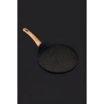 YUNUSOĞLU HOME Siyah Granit Krep Tavası 24 cm – Yanmaz Yapışmaz Yüzeyli, Ergonomik Saplı Döküm Krep Tava - Görsel 4