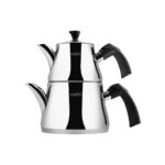 Nehir Almira Midi Boy Paslanmaz Çelik 0.75-1.50 Lt. Çaydanlık Takımı - Görsel 2