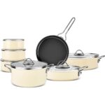 Karaca Erva 14 Parça İndüksiyon Tabanlı Emaye Çeyiz Seti Krem