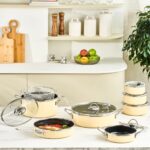 Karaca Erva 14 Parça İndüksiyon Tabanlı Emaye Çeyiz Seti Krem - Görsel 3