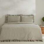 Karaca Home Pure Ruffle %100 Pamuk Çift Kişilik Nevresim Takımı Adaçayı