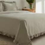Karaca Home Pure Ruffle %100 Pamuk Çift Kişilik Nevresim Takımı Adaçayı - Görsel 4
