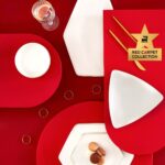 Karaca Stream Bone Geo 59 Parça 12 Kişilik New Bone Yemek Takımı – Beyaz, Altın Detaylı Modern Geometrik Tasarım - Görsel 4