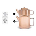 Karaca Flat Borosilikat Cam Çaydanlık Amber - Görsel 3