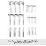 Karaca New Porto Platin 12 Kişilik 60 Parça Çatal Kaşık Bıçak Takımı - Görsel 3