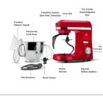 Karaca Mastermaid Chef Pro Çift Kollu Hamur Yoğurma Makinesi Imperial Red 1750W 5L - Görsel 3