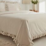 Karaca Home Pure Ruffle %100 Pamuk Çift Kişilik Nevresim Takımı Ekru - Görsel 4