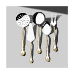 Nehir Lalezar Altın Sade 12 Kişilik 89 Parça Kutulu Çatal Kaşık Bıçak Takımı - Görsel 4