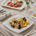 Karaca Fine Pearl Helen 62 Parça 12 Kişilik Beyaz Porselen Kare Tabaklı Şık Yemek Takımı - Görsel 4