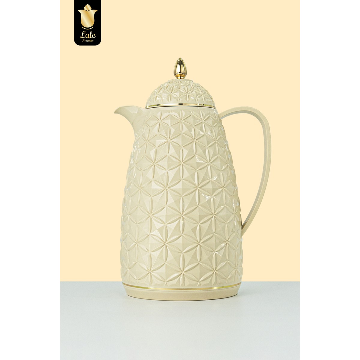 110001145645870.jpg Lale Thermos cam termos 9034 Tıramısu 1,6 Lt Soğuk Sıcak Su ve Çay Termosu - Görsel 1