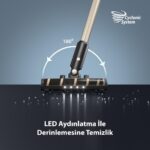 Blaupunkt A70 30.000Pa POWER Emiş Güçlü Şarjlı Dikey Süpürge - 110 dk Uzun Pil | HEPA Filtre | 650W | Gold - Görsel 4