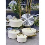 Arow Olbia 9 Parça Lüx Döküm Seramik Kaplama Tencere Seti