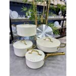 Arow Olbia 9 Parça Lüx Döküm Seramik Kaplama Tencere Seti - Görsel 2