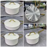 Arow Olbia 9 Parça Lüx Döküm Seramik Kaplama Tencere Seti - Görsel 3