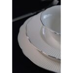 Tabak Evi Porselen Ilay Yemek Takımı Platin Yaldızlı 6 Kişilik 24 Parça - Görsel 3