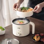 Mioji Mio EP35 600W 1.8L Çok Fonksiyonlu Buharlı ve Yağda Pişirme Özellikli Elektrikli Pişirici - Beyaz - Görsel 3