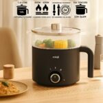 Mioji Mio EP35 600W 1.8L Çok Fonksiyonlu Buharlı ve Yağda Pişirme Özellikli Elektrikli Pişirici - Siyah